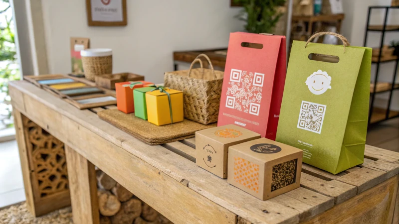 Innovative custom packaging designs on a wooden table