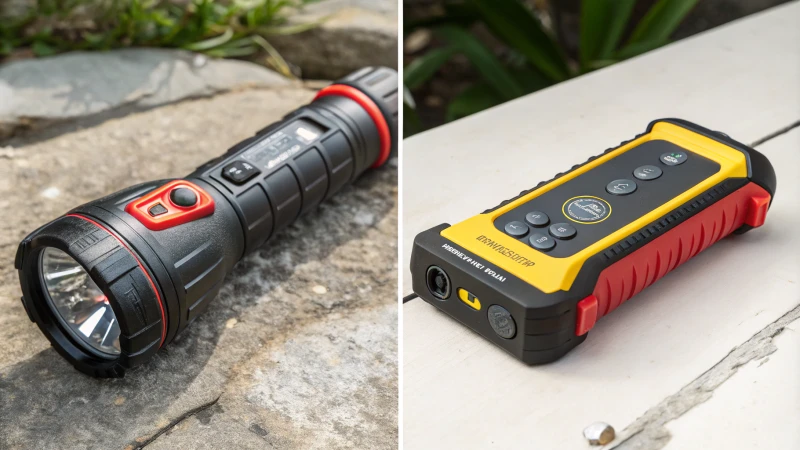 A comparison of a rugged tool and a sleek gadget interface