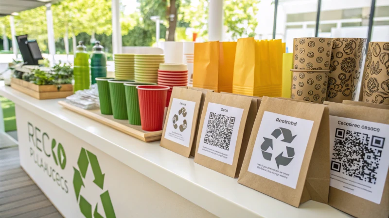 Display of eco-friendly packaging solutions